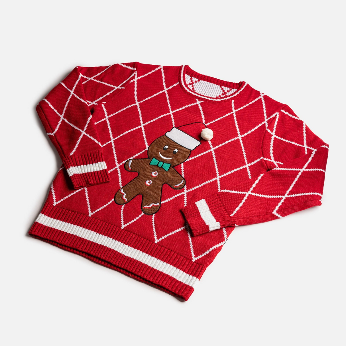 Matching Human Ugly Xmas Sweater - Gingerbread