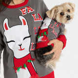 Matching Human Ugly Xmas Sweater - Fa La La Llama