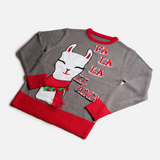 Matching Human Ugly Xmas Sweater - Fa La La Llama