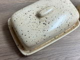 Butter Dish and Milk Jug set in Speckled Honey Glaze