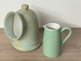 Salt Pig and Milk Jug set Cornish Copper Glaze