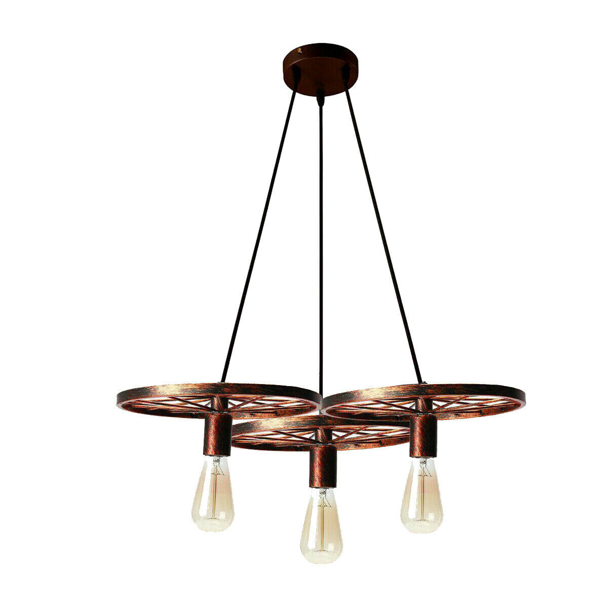 Industrial Vintage Wheel Ceiling Light Pendant Lamp Edison Lighting Fixture~2361