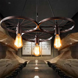 Industrial Vintage Wheel Ceiling Light Pendant Lamp Edison Lighting Fixture~2361