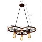 Industrial Vintage Wheel Ceiling Light Pendant Lamp Edison Lighting Fixture~2361