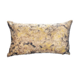 Pretty Passion Yellow, Beige and Gray Luxury Throw Pillow