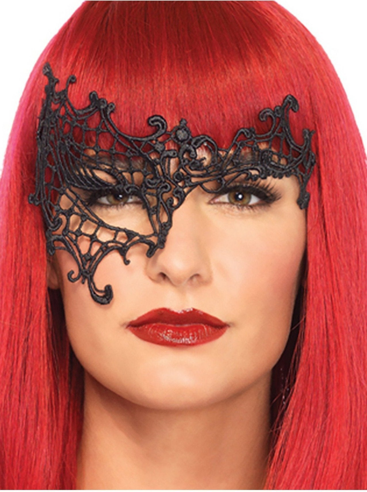 Avant-Garde Asymmetrical Black Masquerade Mask