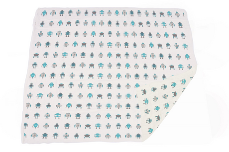 Robots Cotton Muslin Newcastle Blanket