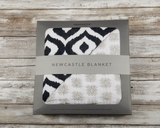 Morrocan Blue And Flower Child Cotton Muslin Newcastle Blanket