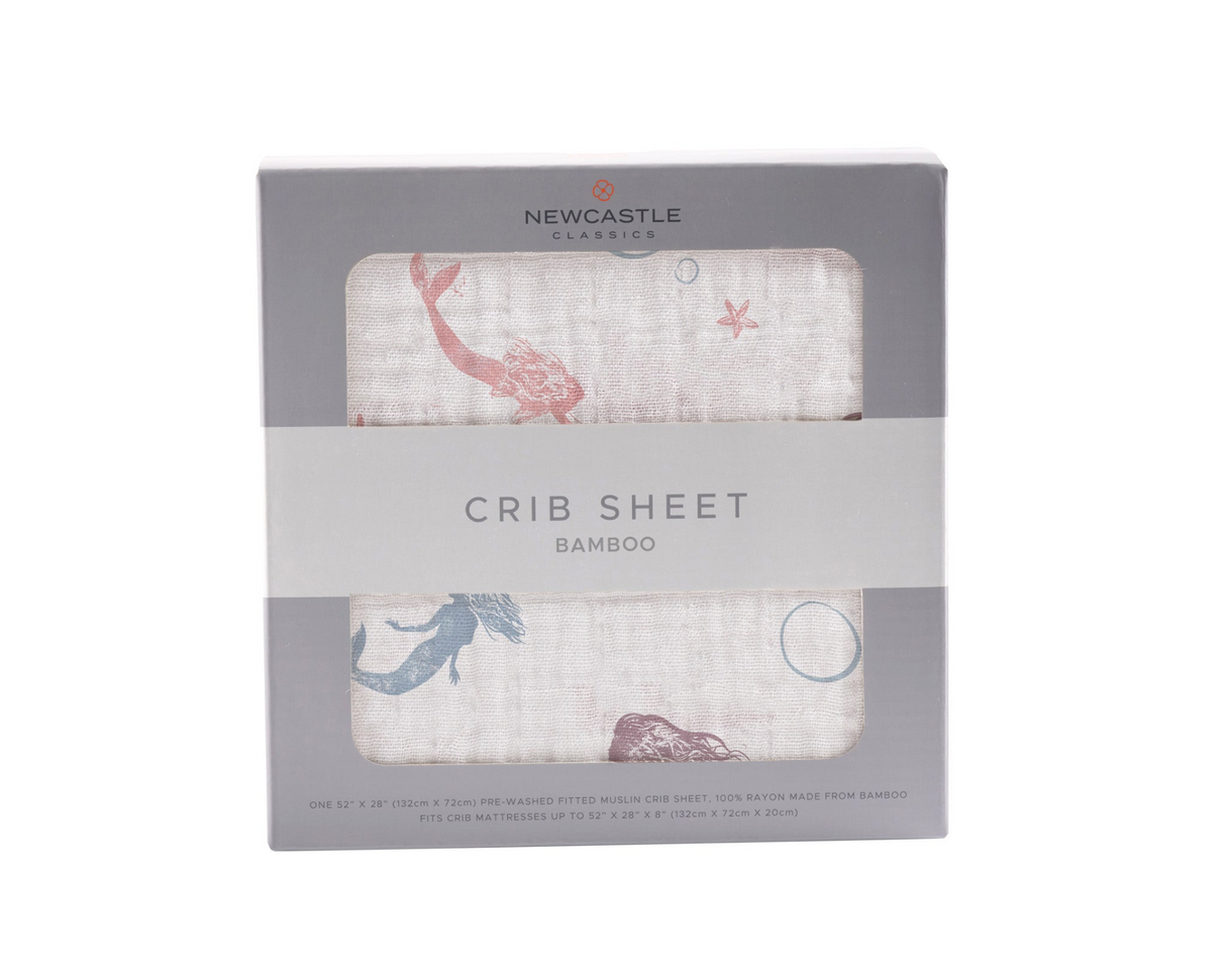 Mermaids Bamboo Muslin Crib Sheet