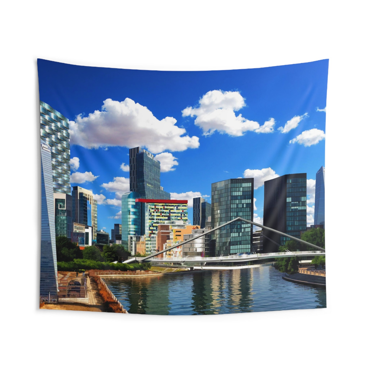 South korea Skyline Tapestry