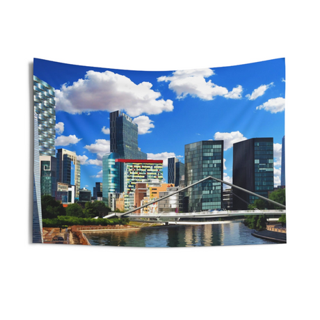 South korea Skyline Tapestry