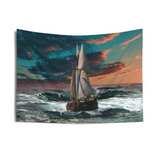 ship in storm Tapestry