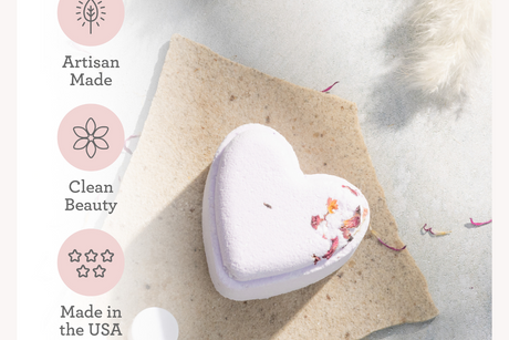 Heart Shaped Shower Steamers Gift Box, Set of 4 Shower Steamers Package