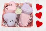 Heart Shaped Shower Steamers Gift Box, Set of 4 Shower Steamers Package