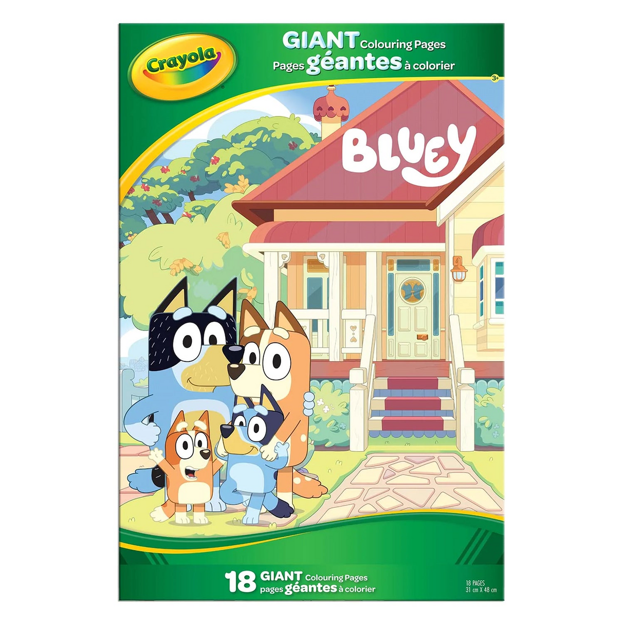 Crayola Bluey Giant Colouring 18 Pages Foldalope