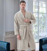 Men's Organic Turkish Cotton Terry Kimono Robe | Terry Cloth Bathrobe