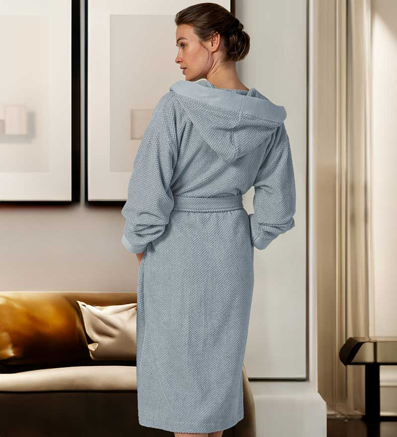 Women's Hooded Turkish Cotton Terry Cloth Robe