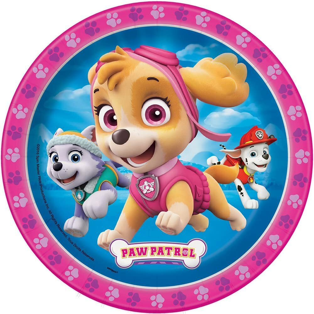 Paw Patrol Girl Dessert Plates [8 Per Pack]