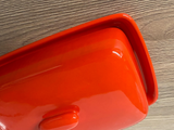 Butter Dish Red Glaze