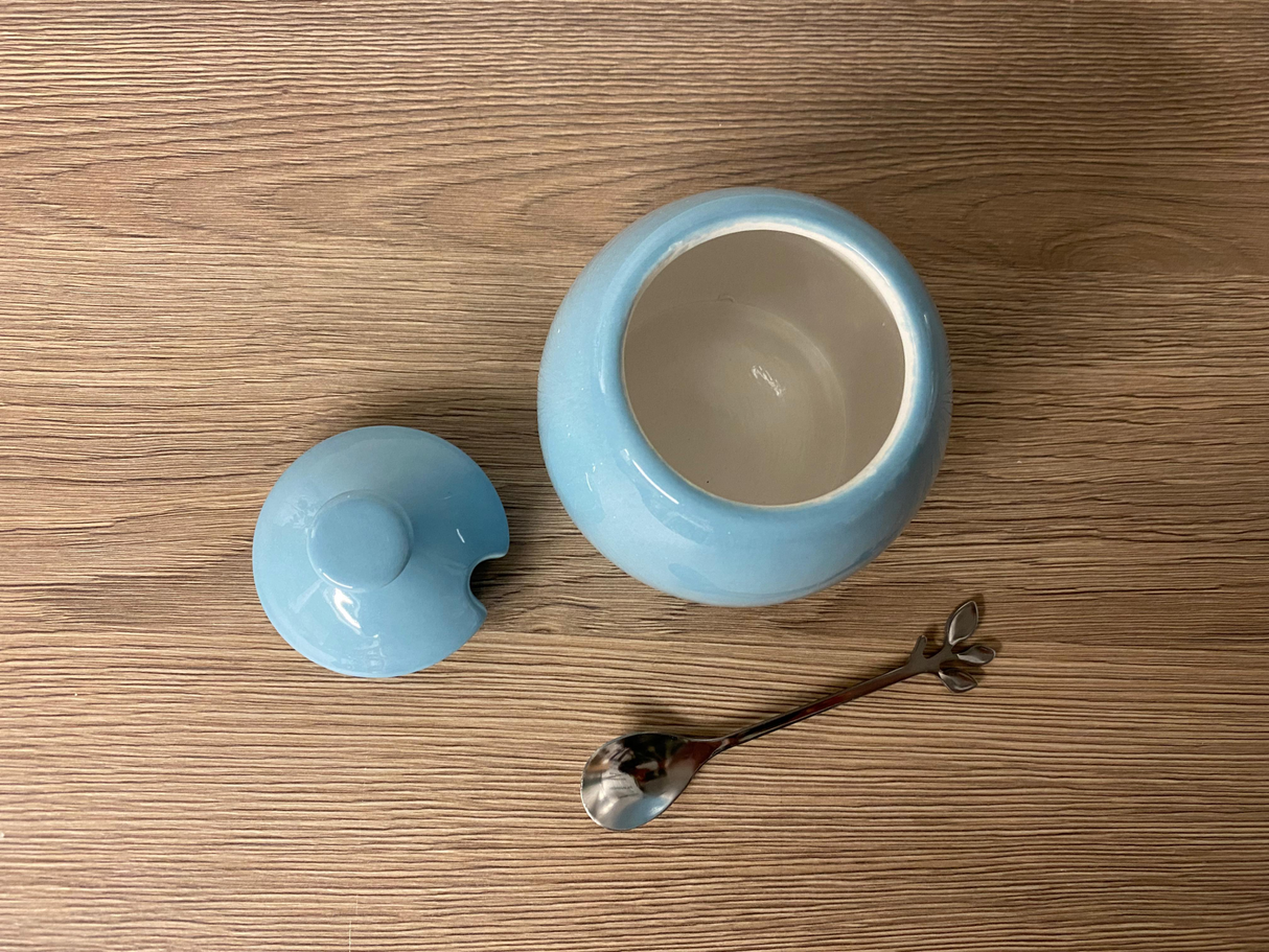 Sugar Bowl Ice Blue Glaze