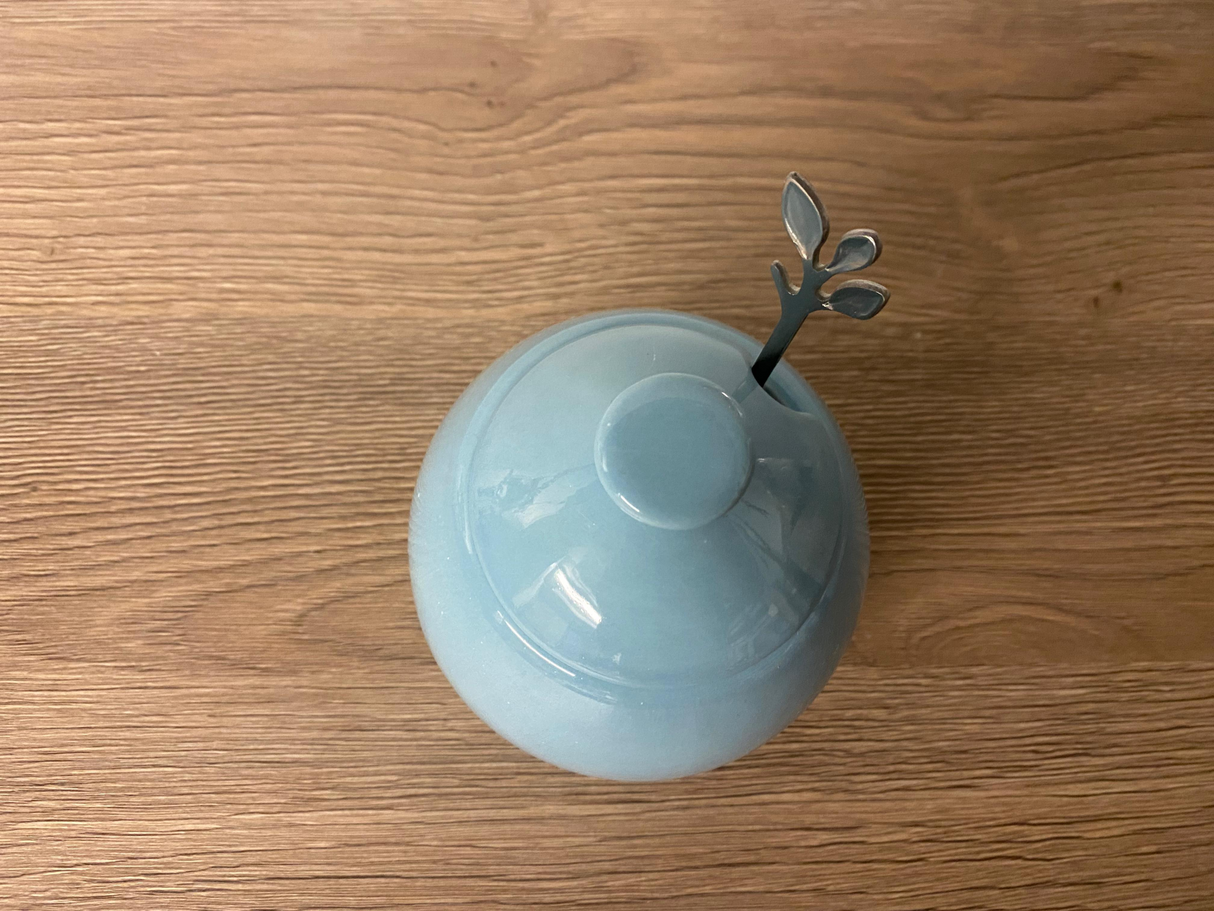 Sugar Bowl Ice Blue Glaze