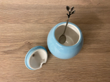 Sugar Bowl Ice Blue Glaze