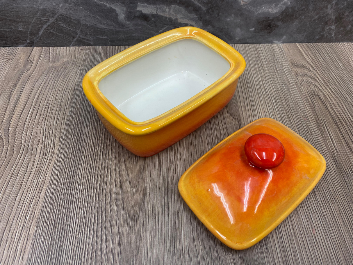 Butter Dish with Lid - Sunrise Glaze