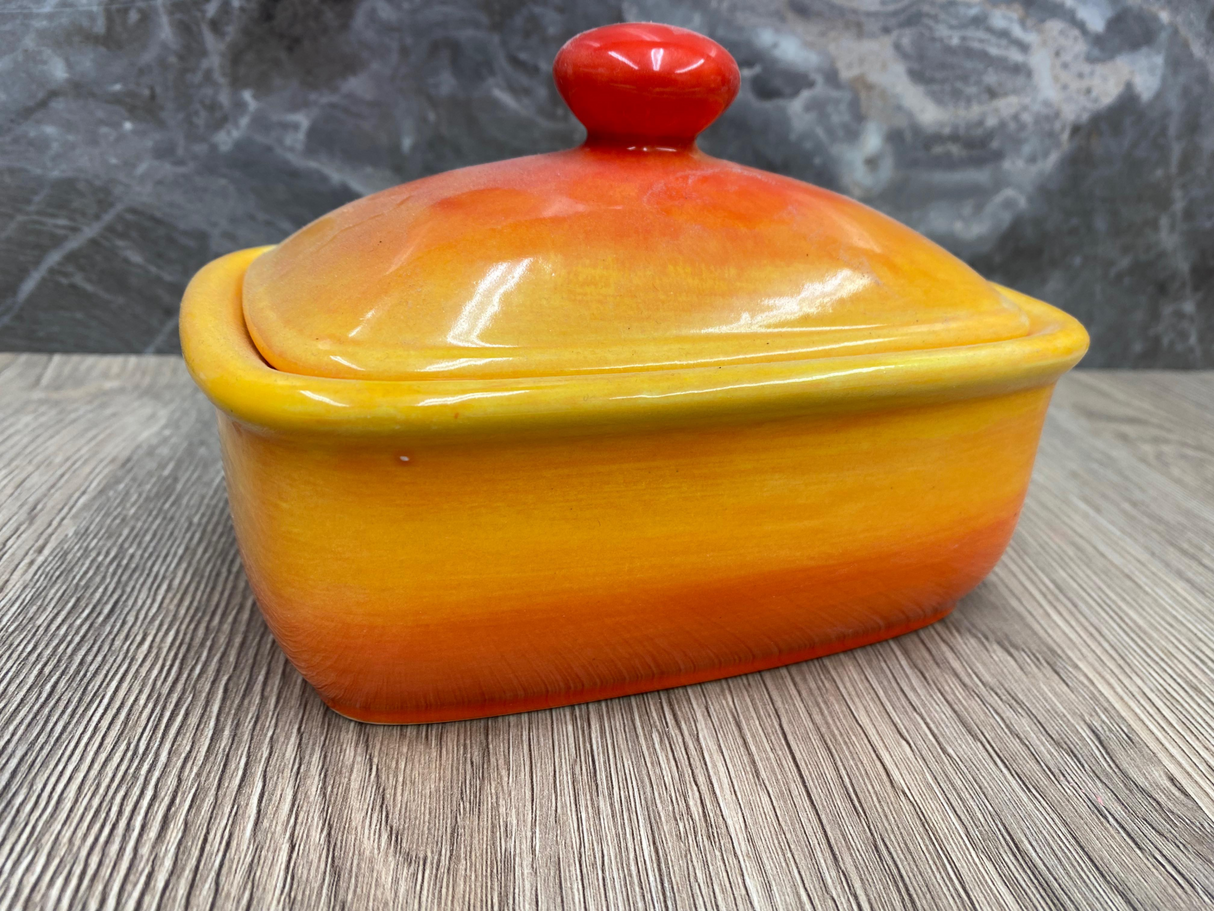 Butter Dish with Lid - Sunrise Glaze