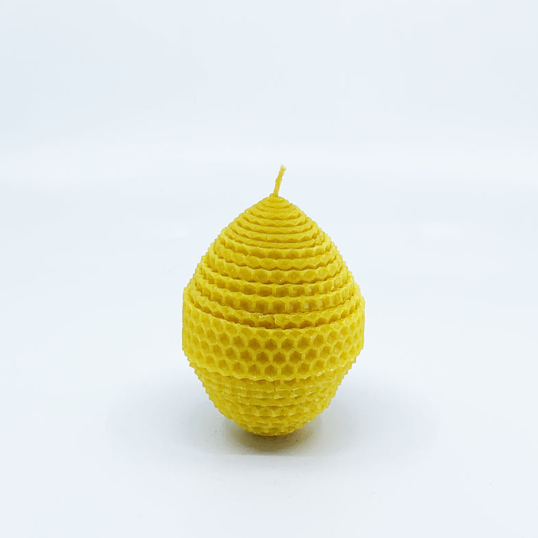 Natural bee wax handmade egg shape candle H9