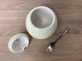 Sugar Bowl White with Yellow Spots