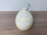 Sugar Bowl White with Yellow Spots