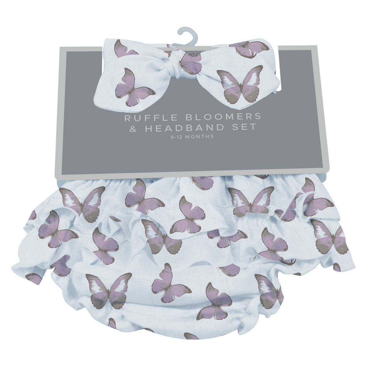 Winsome Butterflies Ruffle Bloomers and Headband Set