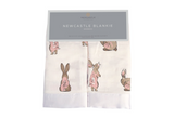 Powder Pink Bunnies Bamboo Newcastle Blankie