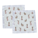 Powder Pink Bunnies Bamboo Newcastle Blankie