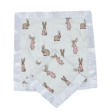 Powder Pink Bunnies Bamboo Newcastle Blankie