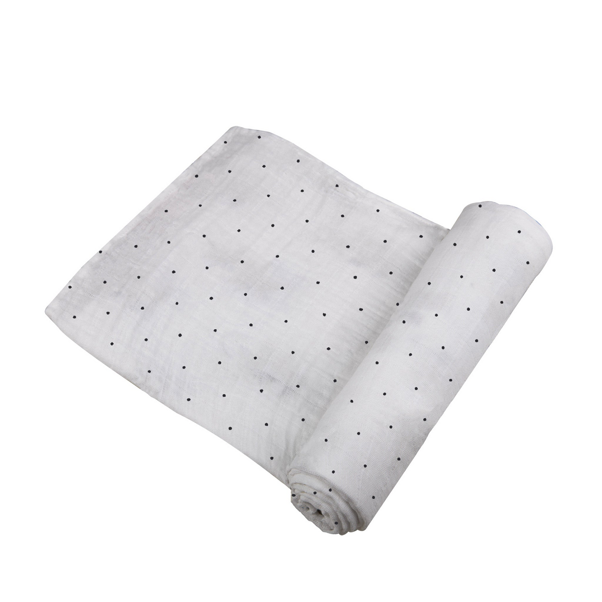 Black and White Polka Dot Bamboo Swaddle