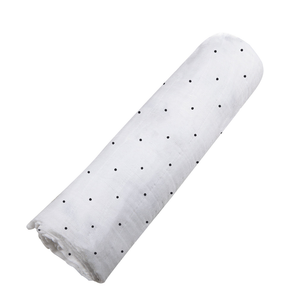 Black and White Polka Dot Bamboo Swaddle