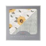 Sunflower Farm and Sage Green Stripe Newcastle Blanket