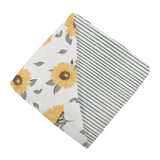 Sunflower Farm and Sage Green Stripe Newcastle Blanket