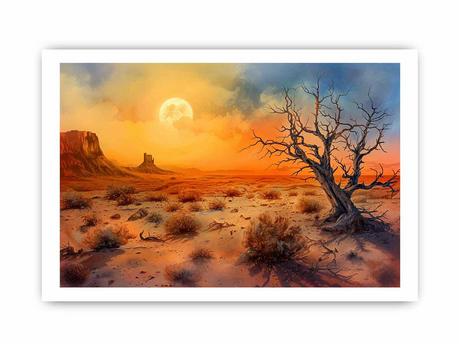 Desert Sun Art Framed Print