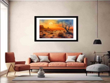 Desert Sun Art Framed Print