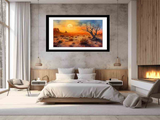 Desert Sun Art Framed Print