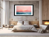 Pink Sunrise Sea- Framed Print