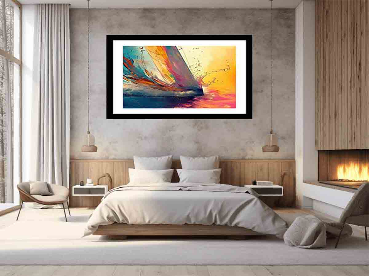 Sailboat Splash Framed Print