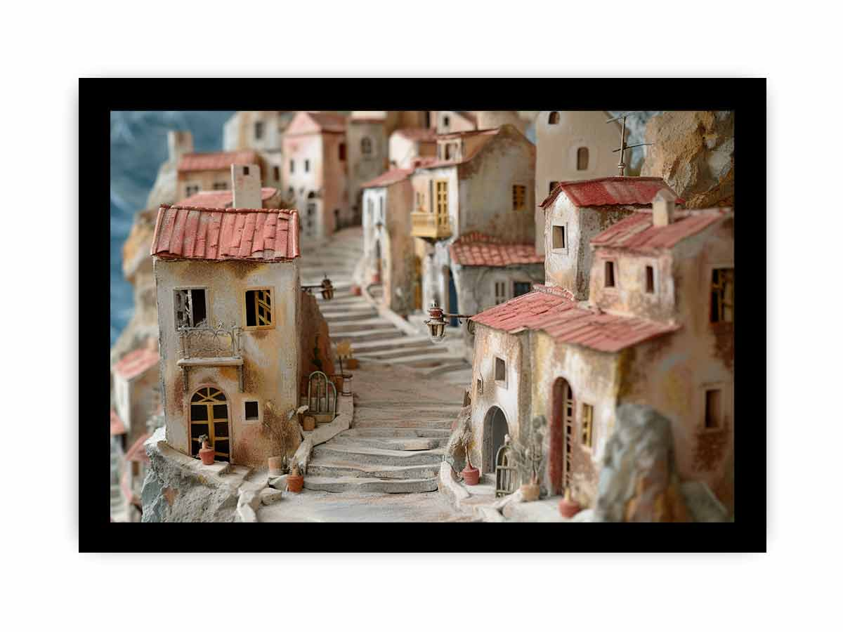 The Greek Village Framed Print