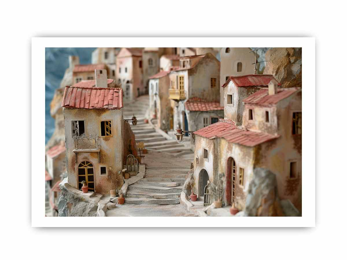 The Greek Village Framed Print