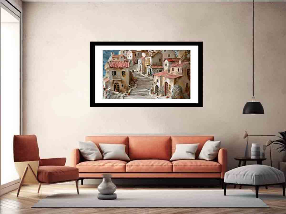 The Greek Village Framed Print