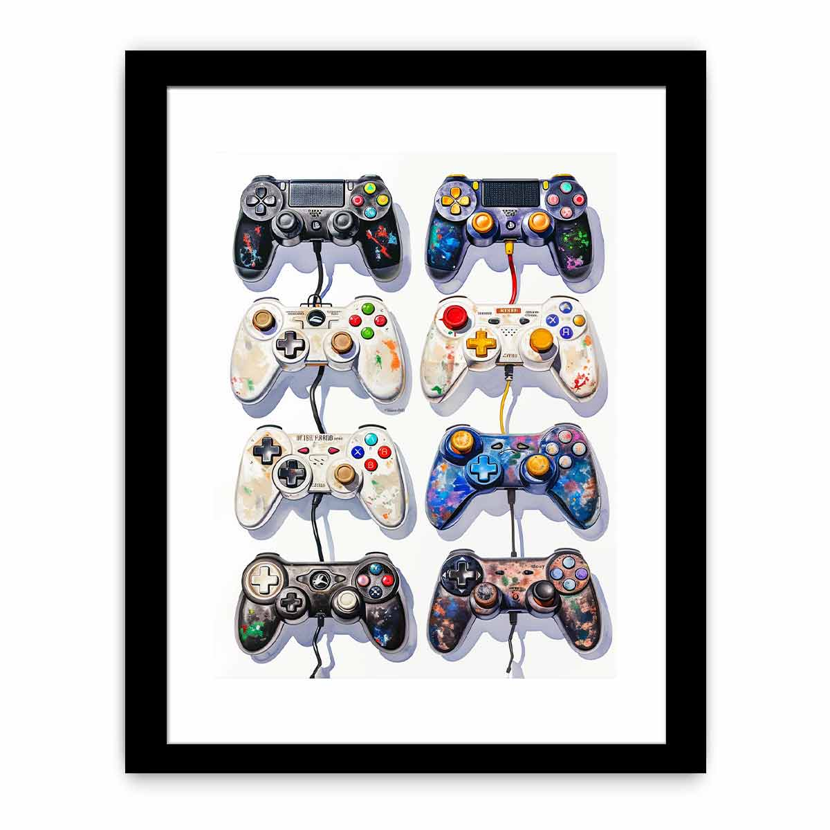 Video Game Controller Evolution Print