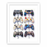 Video Game Controller Evolution Print