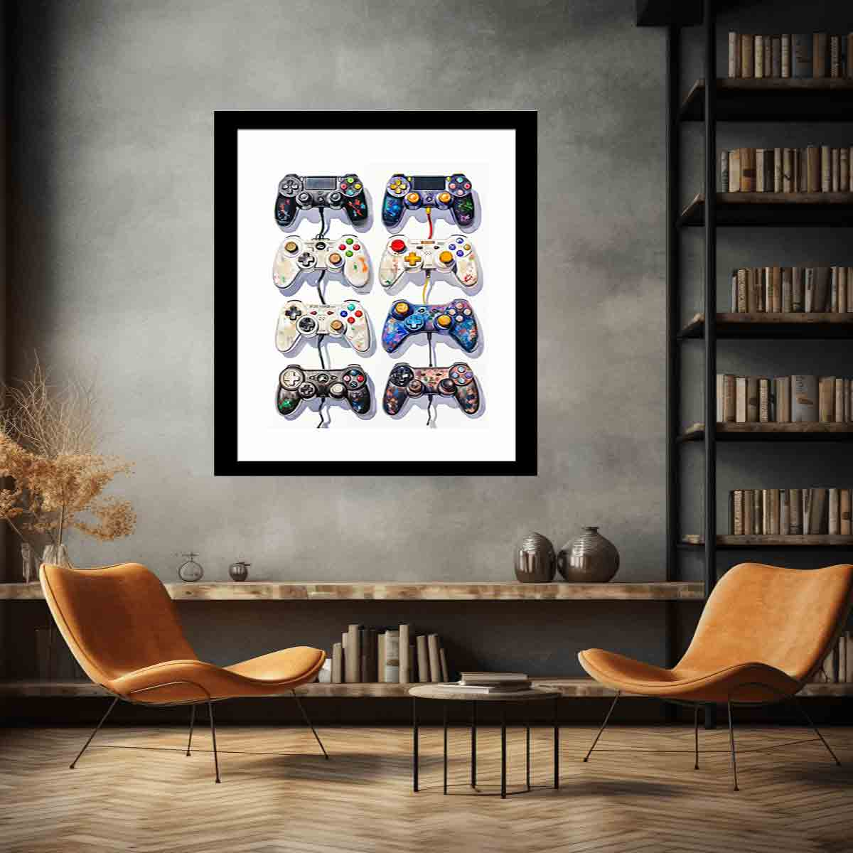 Video Game Controller Evolution Print